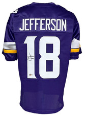 Minnesota Justin Jefferson Autographed Pro Style Jersey BAS Authenticated picture