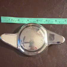 Vintage British WireWheel 2-Eared Knock-Off Spinner Nut - LEFT SIDE - OEM Chrome picture
