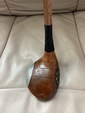 Antique Hickory Wood Shaft Large Head Wilson Pathfinder Fancy Face Spoon 19* Gol picture