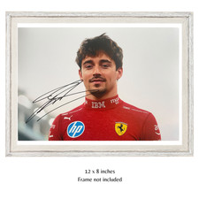 Charles Leclerc Hand Signed F1 Ferrari #1 12x8 Photo - PSA Approved Card & COA picture