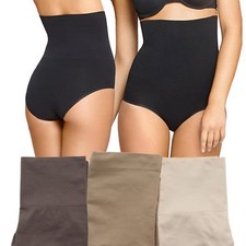 Yummie Tummie Womens Cameo Firm Control High Waist Shaping Smoothing Brief  picture