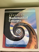 Glencoe advanced mathematical concepts teacher wraparound Edition textbook picture