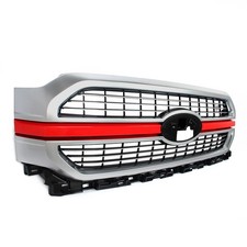 For 2021-23 Ford F-150 F150 Limited Front Grille Grill Race Red+Satin Aluminum picture