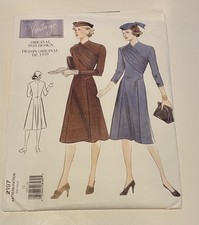 Vogue Vintage Retro Pattern 2197 Dress 1939 Original Design Size 12 UC FF picture