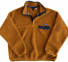 Vintage 1995 Patagonia Synchilla Snap-T Mens XL Pecan Brown Fleece Pullover Rare picture