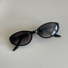 Authentic New Vintage women's 90s  Mini black oval sunglasses picture