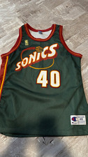 Champion Authentic Seattle SuperSonics Shawn Kemp #40 Mesh Jersey Size 48 picture