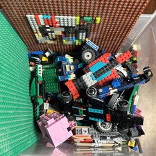 3 Pound Bag of Clean Assorted LEGOS (Baseplates, Bricks, Pieces, Wheels, Tires) picture