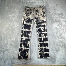 Rock Revival Argon Straight Leg Jeans Mens 34 Brown Acid Wash Distressed picture