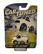 Car Tuned Series 7  '01 Ford F-150 Lightning White/Blue #02 Muscle Cars 🔥 picture