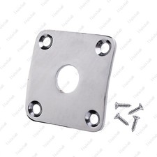 1x Metal Curved Guitar Universal Square Output Jack Plate For Les Paul SG ES picture