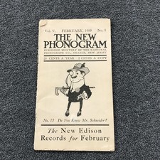 The New Phonogram February 1909 Edison Amberol Cylinder Record Catalog Booklet  picture