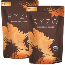 2 Pack Organic Ryze Mushroom Coffee 30 SERVINGS Instant Coffee New  picture