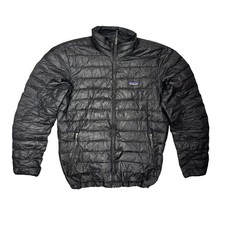 Patagonia Mens Down Sweater Jacket Black Puffer Full Zip 84674 FA15 Size Medium picture