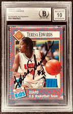 Teresa Edwards signed 1991 Sports Illustrated SI for Kids USA Rookie Card BAS 10 picture