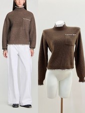 🎁🎁AUTHENTIC France Sandro Women Charm Stand Collar Knit Wool Sweater Tops SML picture