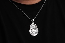 Glorria Men's Gorilla 925 Sterling Silver Necklace picture