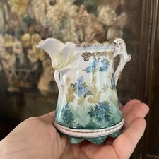 Antique RS Prussia Red Mark Forget Me Not Floral Creamer picture