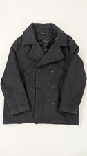 Naadam Men’s Peacoat Large Grey Wool Cashmere Double Breasted Manteco Italian picture