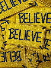 Ted Lasso Believe Patch Greyhound Soccer Team Embroidered Iron On picture