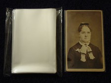 100 CDV Carte De Visite Photo SLEEVES Pack/Lot ARCHIVAL SAFE Quality 1.5mil Poly picture