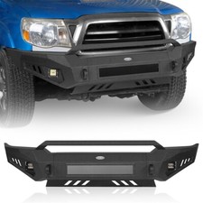 Fit 2005-2011 Toyota Tacoma Steel Full Width Front Bumper w/ Low-Profile Hoop picture