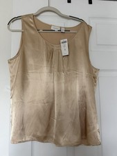 Chico's Silky Splendor Tank Stardust Gold Size 3 XL NWT picture