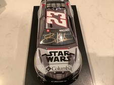 BUBBA WALLACE AUTOGRAPHED 2024 TOYOTA STAR WARS / COLUMBIA CUSTOM DIECAST & CARD picture