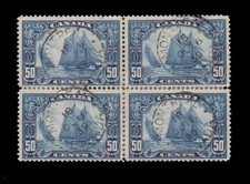CANADA 1929 #158 BLUENOSE BLK4 CDS USED OCT MTL $450.00 picture