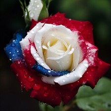 20 Rare Three-Color Rose Seeds for Home Potted Garden picture