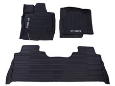 21 thru 26 F-150 OEM Ford Molded Floor Mat Set 3-pc CREW CAB w Under Seat Box picture