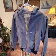 Vintage Carhartt Jacket JR180 Steel Blue Full Zip Hooded 1990’s picture