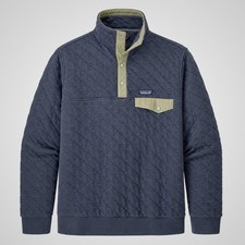 Patagonia Organic Cotton Quilt Snap-T Pullover Sweatshirt Mens Medium Dark Gray picture
