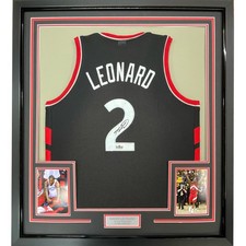 Framed Facsimile Autographed Kawhi Leonard 35x39 Black Jersey picture