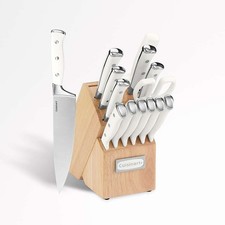 Cuisinart ® Classic ® White Triple-Rivet 15-Piece Knife Block Set NEW picture