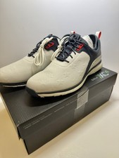 Johnston & Murphy XC4 H1-Luxe Hybrid Golf Shoes, White/Navy Full Grain, 12 M picture