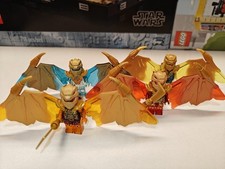 Ninjago Crystalized: Golden Dragon Jay, Zane, Kai, Cole Custom Lego Minifigures picture