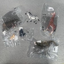 NWT Lot of 6 Schleich Zoo Animals Zebra Giraffe Crocodile Cheetah Rhino Bonobo picture