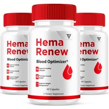 (3 Pack) Hema Renew Blood Support Capsules, HemaRenew Supplement (180 Capsules) picture