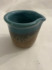 Signed Neher  Studio Art Pottery Small Cup W/ Spout Creamer 2.25 Inches High picture