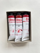 Vintage Utrecht Cadmium Red Deep Oil Paint. 3 Tubes. Original. See Video. picture