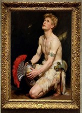 Hand painted Original Oil Painting art young male men on canvas 20