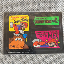 Nintendo Donkey Kong 1982 Sticker Set (3) Multicolor - DONT MISS THIS picture