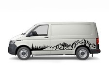 Mountains trees decal stickers graphic designs for Volkswagen Transporter VW van picture