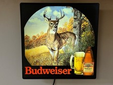 Vintage Budweiser Deer Lighted Beer  Sign 18