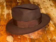 1952 Stetson Fifteen 3X Beaver Mode Edge Fedora Hat 7 1/8 Young’s New York picture