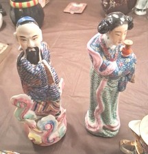 Antique Chinese Famille Rose Porcelain Figures picture