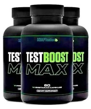 3xTEST BOOST Max Sculptnation Testosterone Build Muscle Men Fat weight Loss picture