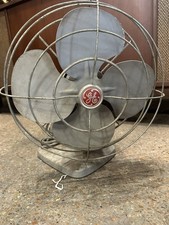 Vintage GE General Electric Gray Osillating Table Fan Adjustable & Mountable  picture