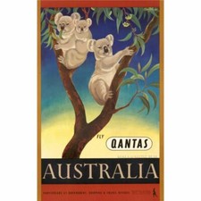 AUSTRALIA TRAVEL Wall Poster Vintage Retro Promo Poster - POSTER 20x30 picture